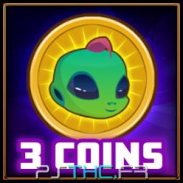 3 coins collected